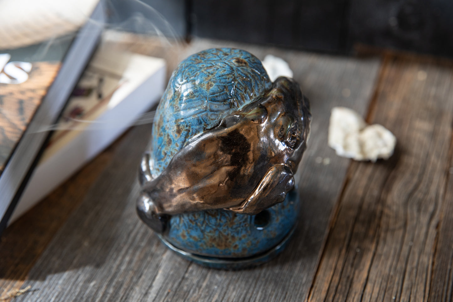 Whale ceramic incense burner. Sea, spirit, incense, resin, smudge, animal totem