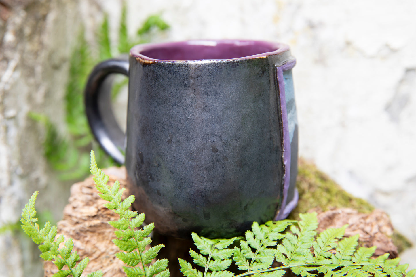 Ibex in mountains ceramic mug. Pottery, one of a kind