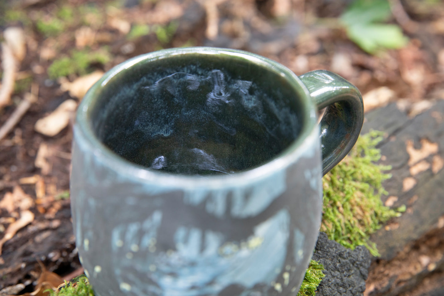 Ceramic mug with Owl carrying a Magic Key. Pottery. One of a kind