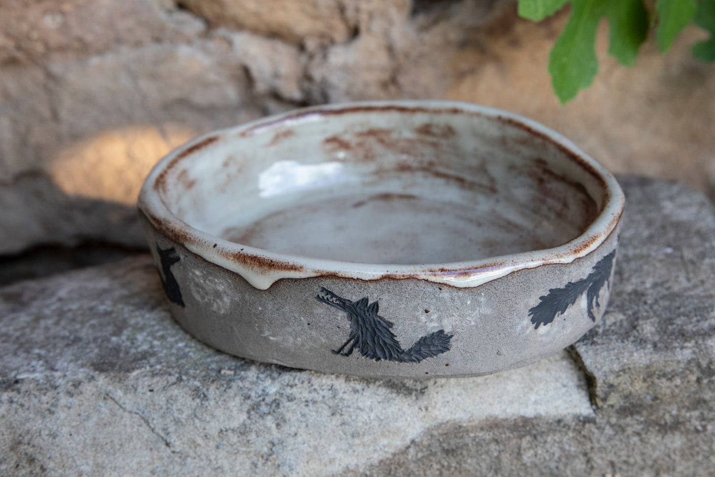 Reserved!!! Ceramic handmade pet bowl. Dog bowl. Cat bowl. One of a kind.
