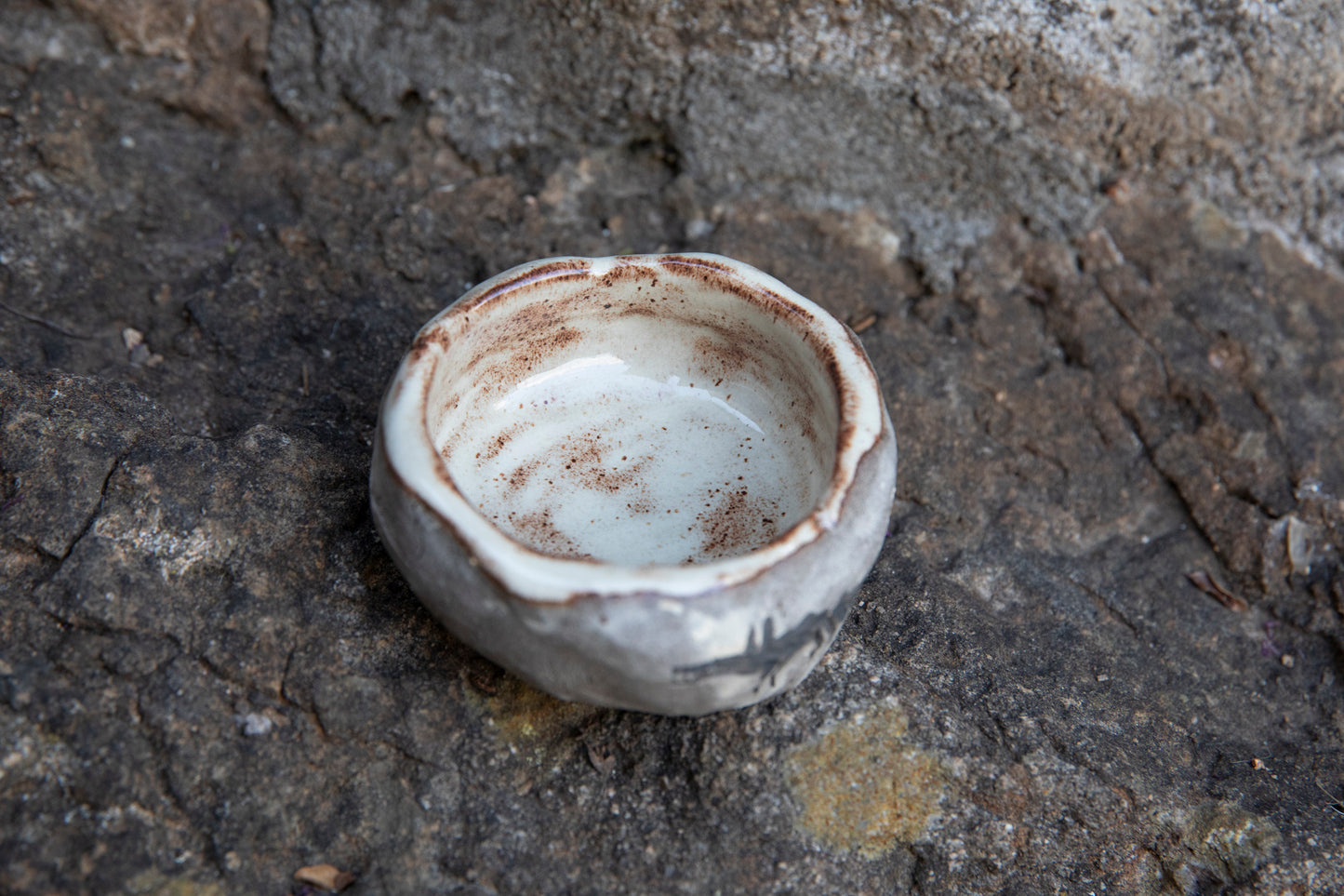 Ceramic handmade pet bowl 100 ml. Dog bowl. Cat bowl. One of a kind. Rustic, earthy, natural, vegan