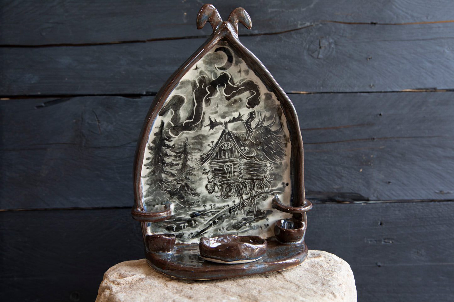 Baba Yaga altar, ceramic, one of a kind