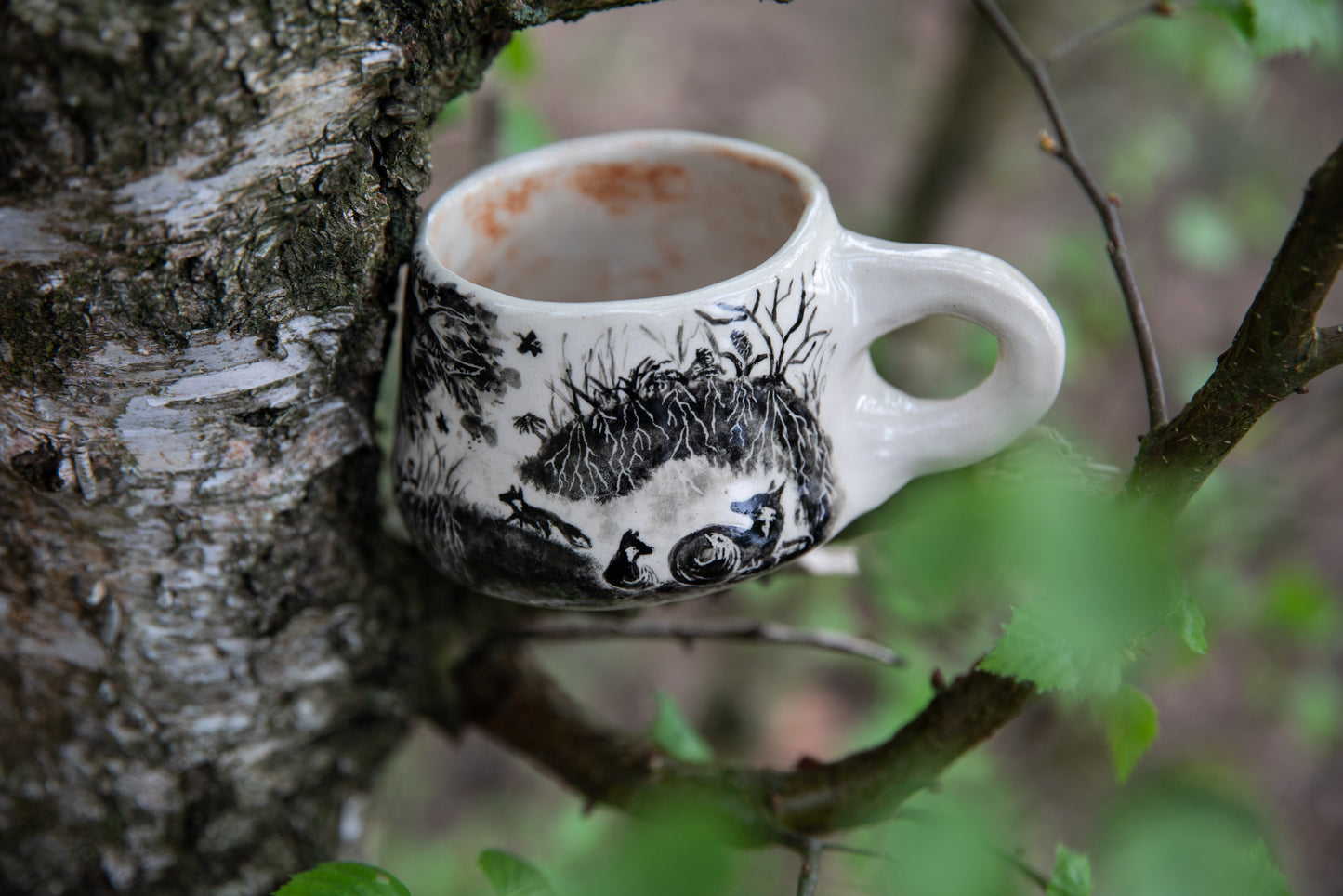 Forest stories ceramic cup