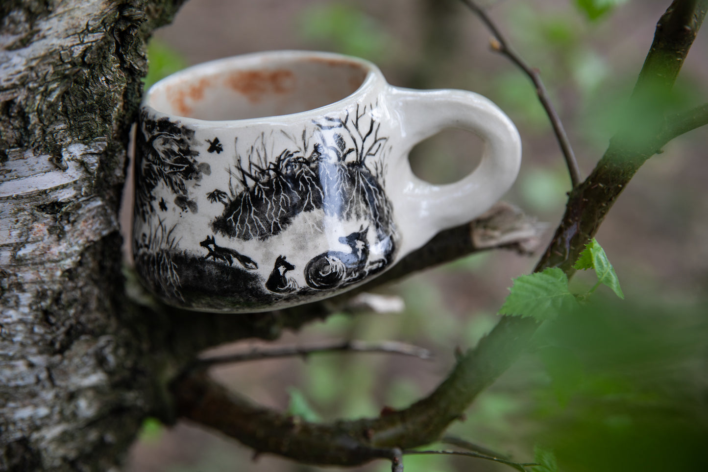 Forest stories ceramic cup