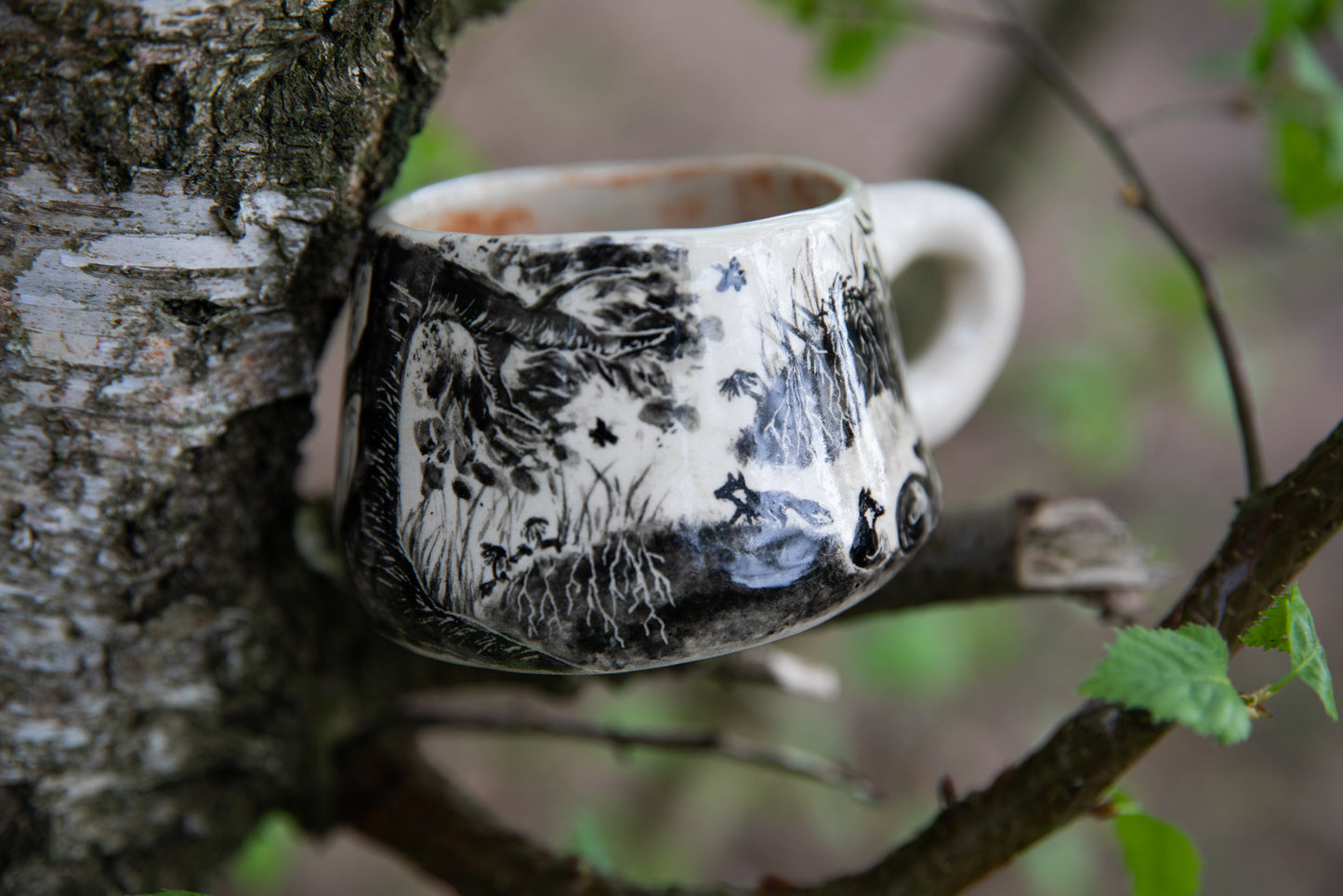 Forest stories ceramic cup