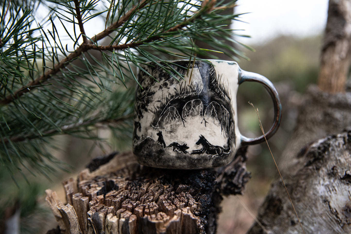 Forest stories ceramic cup