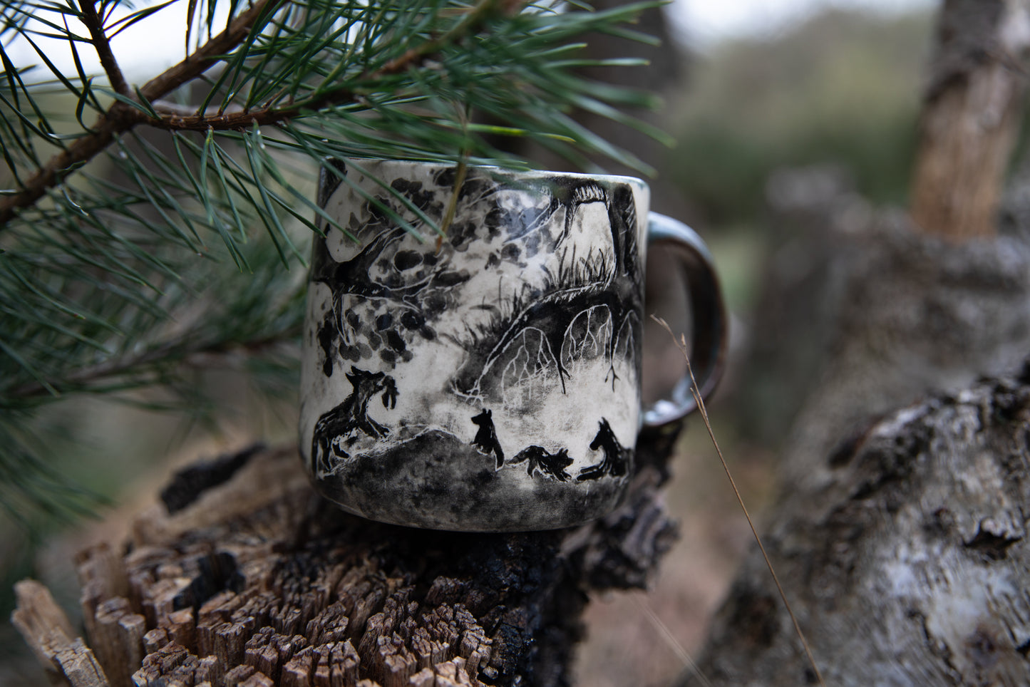Forest stories ceramic cup