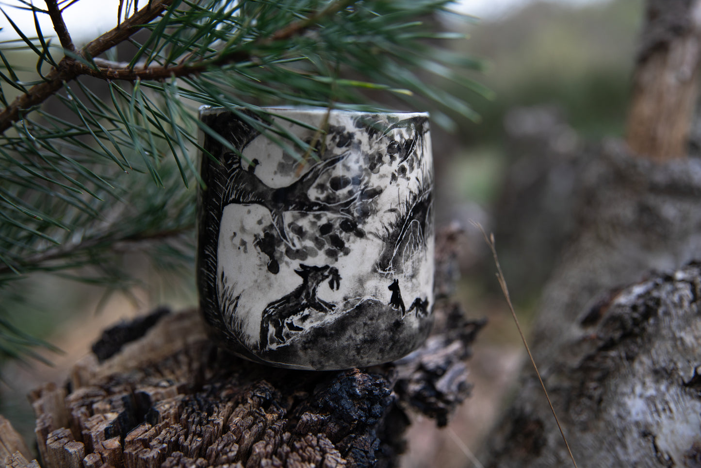 Forest stories ceramic cup