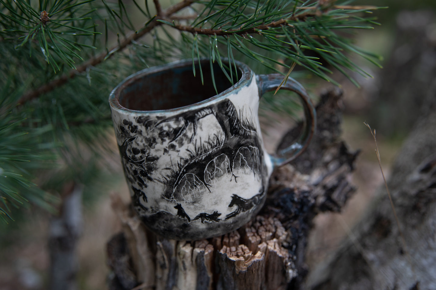 Forest stories ceramic cup