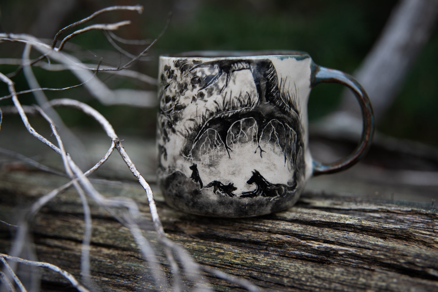Forest stories ceramic cup