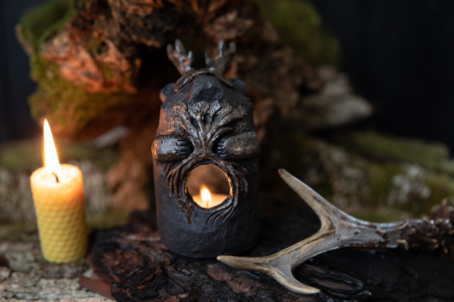 Forest Guardians. Bear ceramic candle holder