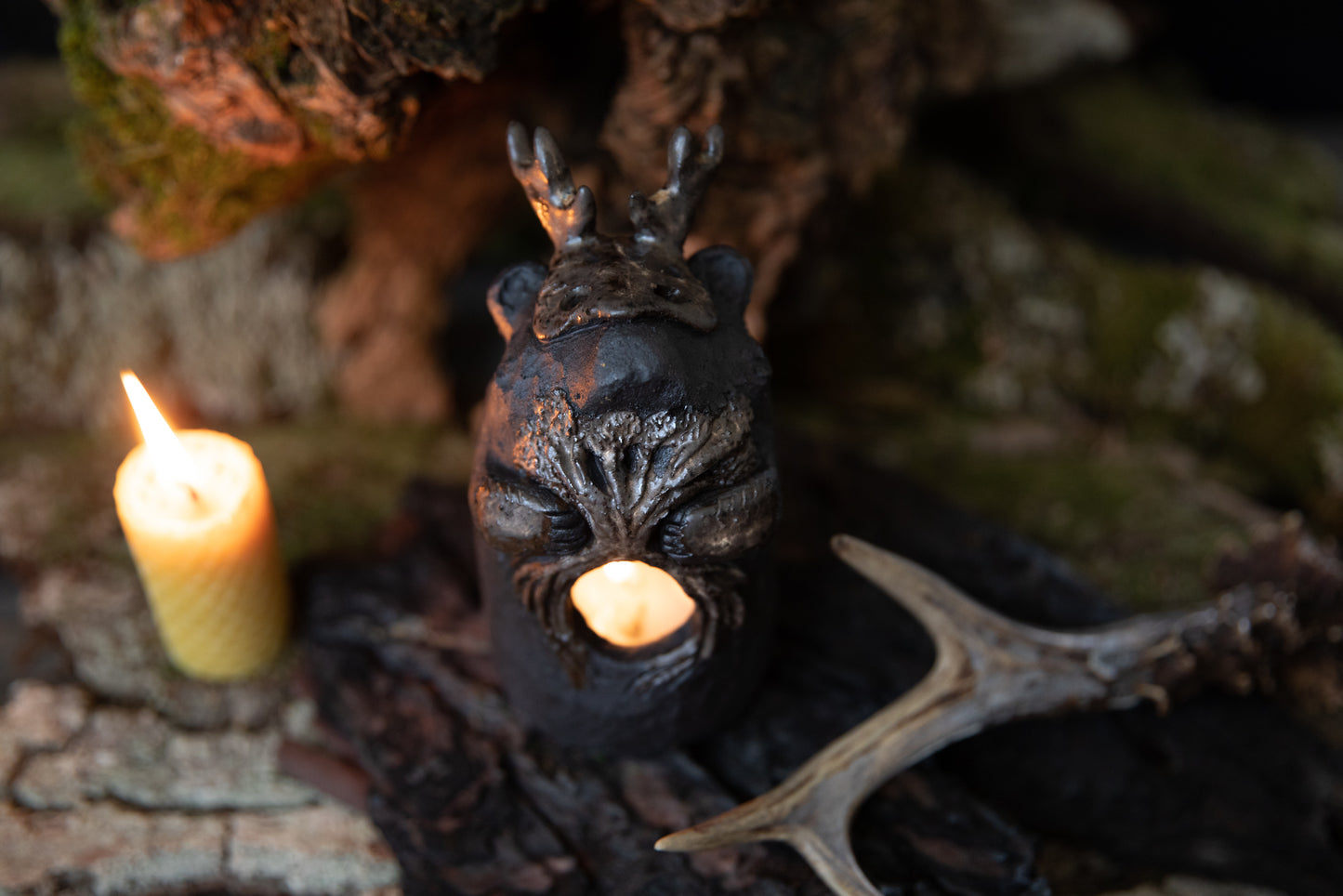 Forest Guardians. Bear ceramic candle holder