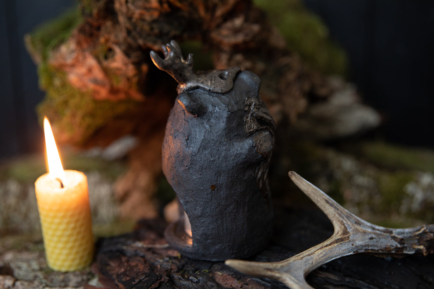 Forest Guardians. Bear ceramic candle holder