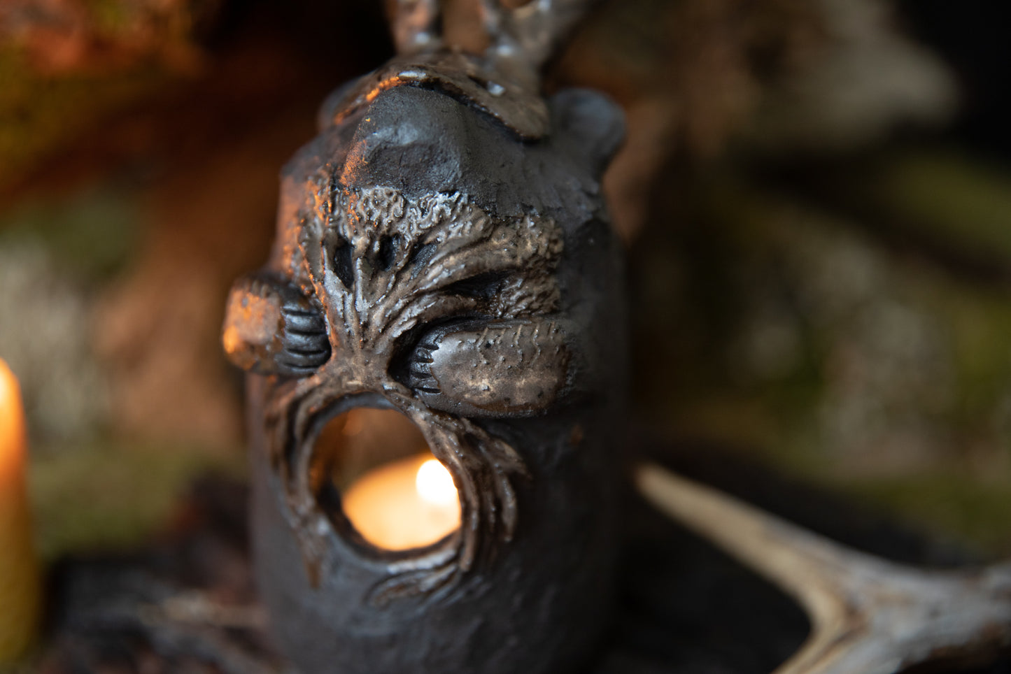 Forest Guardians. Bear ceramic candle holder