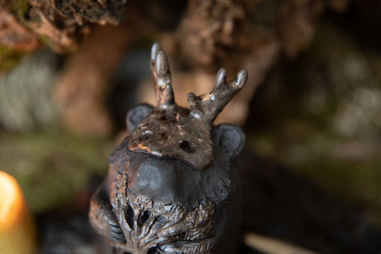 Forest Guardians. Bear ceramic candle holder