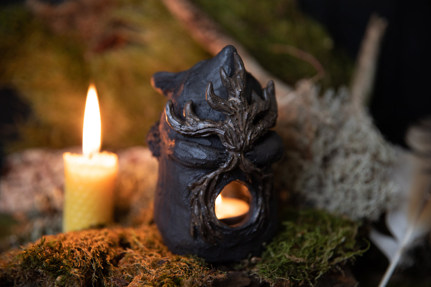 Forest Guardians. Fox ceramic candle holder