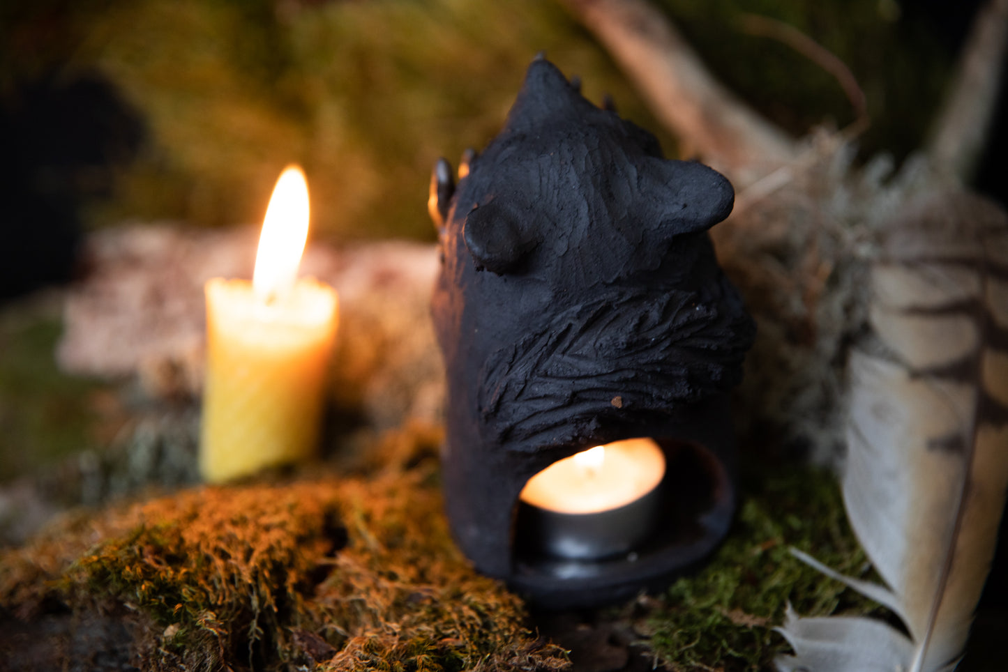 Forest Guardians. Fox ceramic candle holder