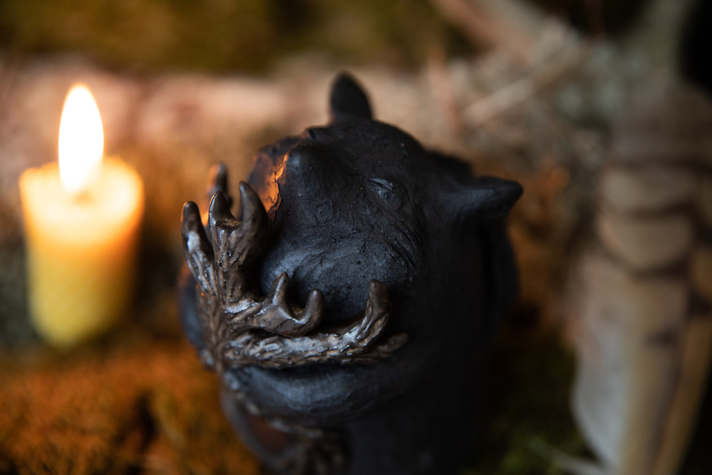 Forest Guardians. Fox ceramic candle holder