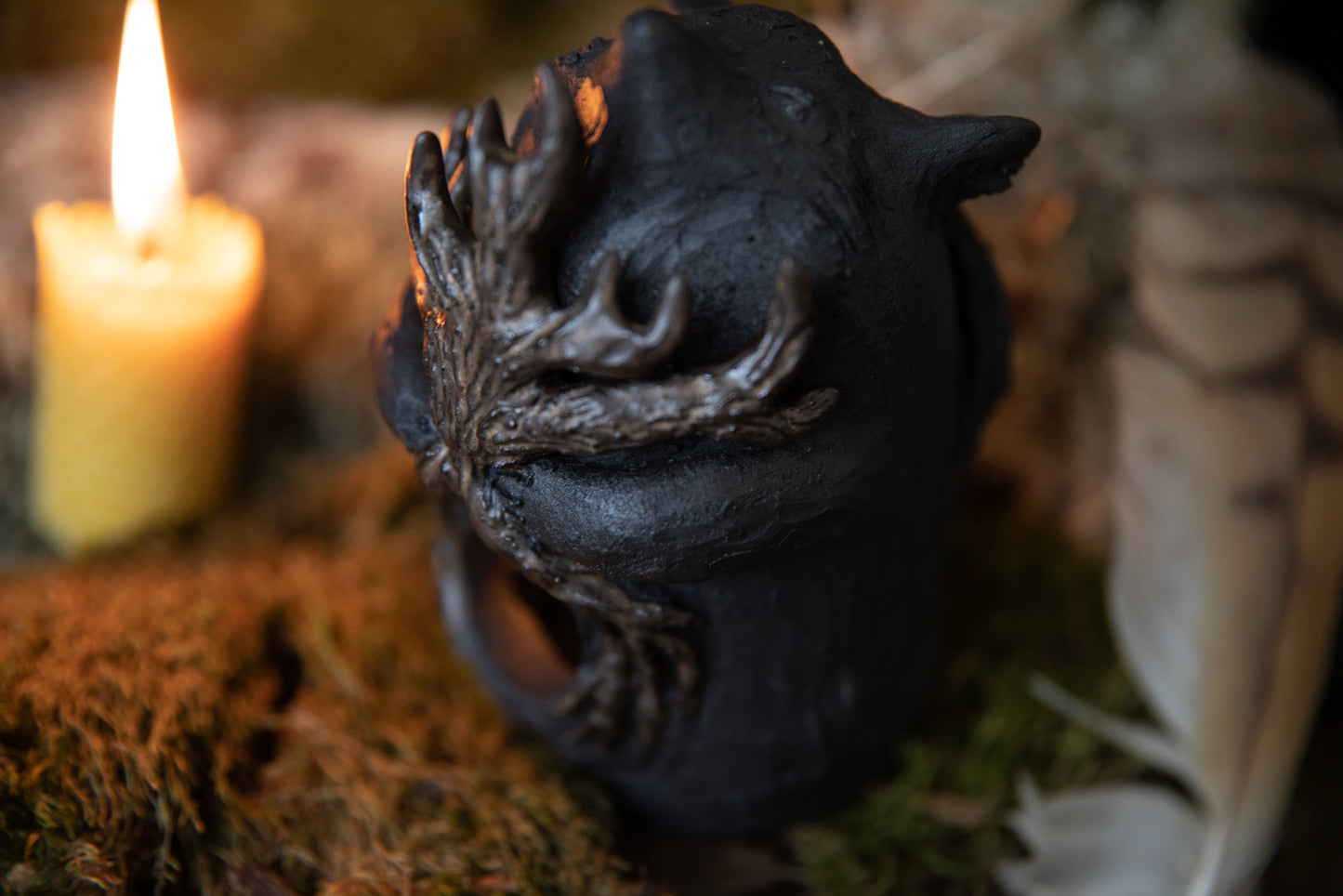 Forest Guardians. Fox ceramic candle holder