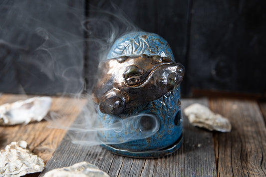 Whale ceramic incense  burner. Sea, spirit, incense, resin, smudge, animal totem
