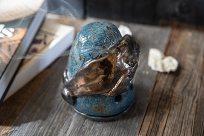 Whale ceramic incense  burner. Sea, spirit, incense, resin, smudge, animal totem