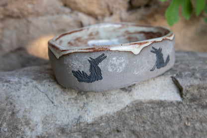 Reserved!!! Ceramic handmade pet bowl. Dog bowl. Cat bowl. One of a kind.