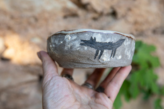 Ceramic handmade pet bowl 200ml . Dog bowl. Cat bowl. One of a kind. Rustic, earthy, natural, vegan