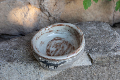 Ceramic handmade pet bowl 200ml . Dog bowl. Cat bowl. One of a kind. Rustic, earthy, natural, vegan