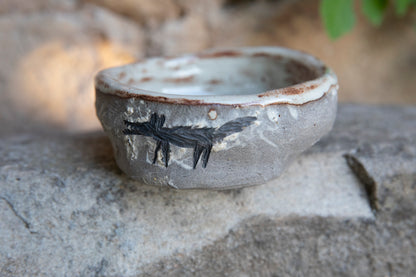 Ceramic handmade pet bowl 200ml . Dog bowl. Cat bowl. One of a kind. Rustic, earthy, natural, vegan