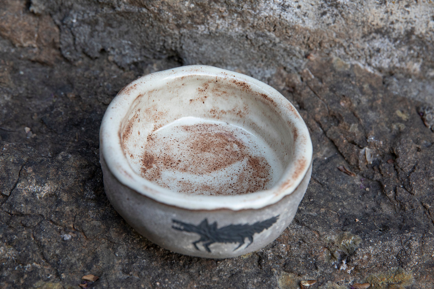 Ceramic handmade pet bowl 300 ml. Dog bowl. Cat bowl. One of a kind. Rustic, earthy, natural, vegan