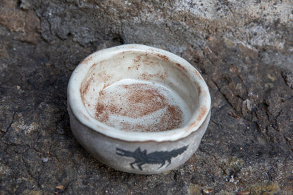 Ceramic handmade pet bowl 300 ml. Dog bowl. Cat bowl. One of a kind. Rustic, earthy, natural, vegan
