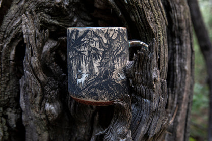 Magic forest with unicorns mug. Ceramic, pottery