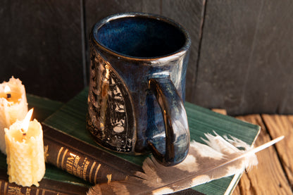 Beautiful meaningful mug with white wolf