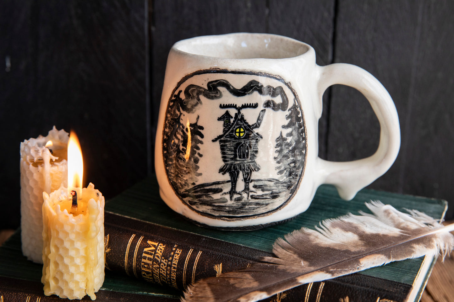 Baba Yaga heavy ceramic mug.