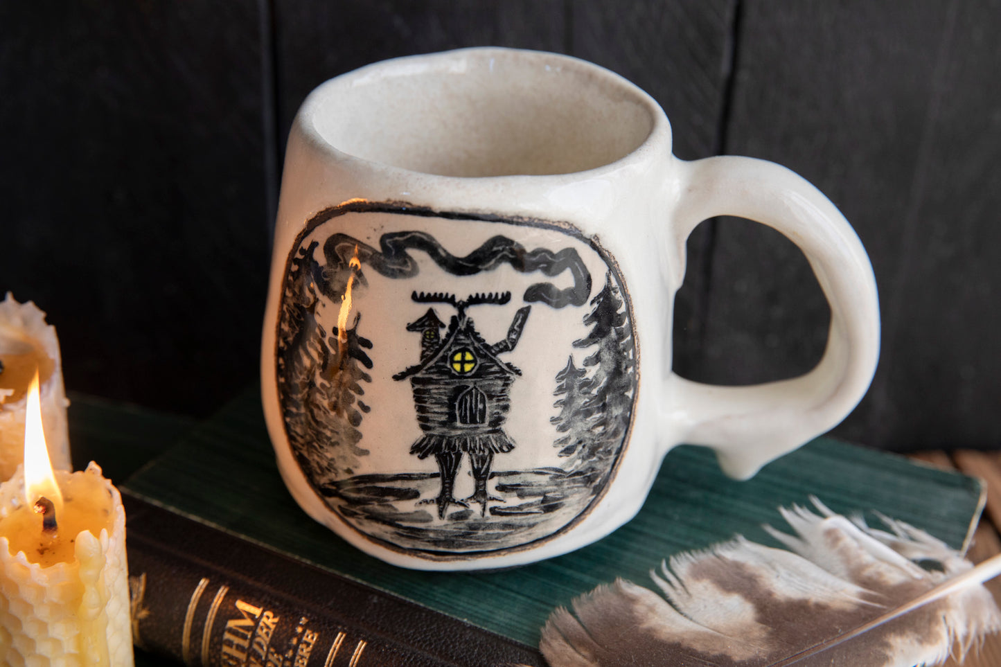 Baba Yaga heavy ceramic mug.