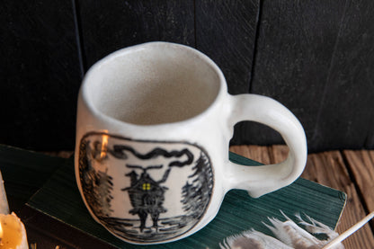 Baba Yaga heavy ceramic mug.