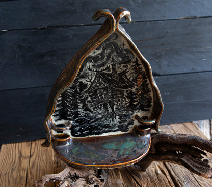 Baba Yaga ceramic altar