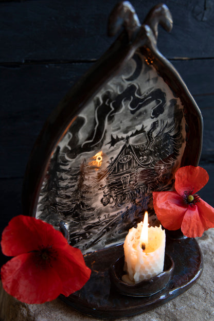 Baba Yaga altar, ceramic, one of a kind