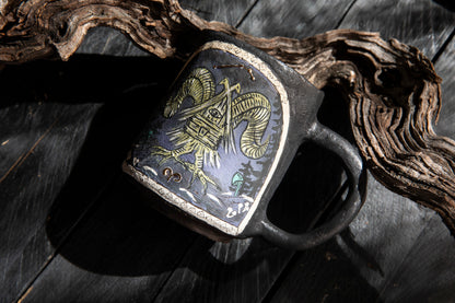 Baba Yaga Aries Zodiac mug, Ceramic, handmade