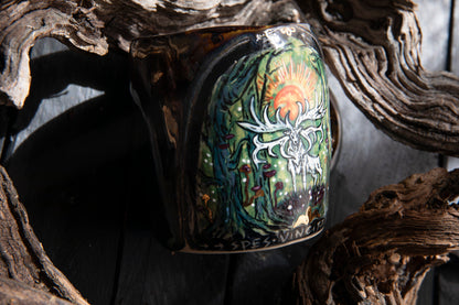 Noble white stag ceramic mug