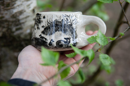 Forest stories ceramic cup