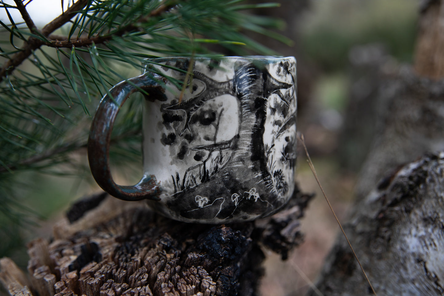 Forest stories ceramic cup
