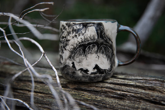 Forest stories ceramic cup