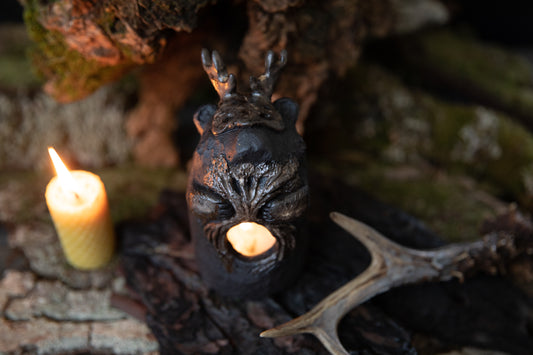 Forest Guardians. Bear ceramic candle holder