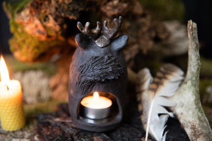 Forest Guardians. Marten ceramic candle holder