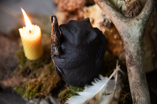 Forest Guardians. Marten ceramic candle holder
