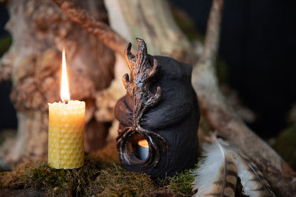 Forest Guardians. Marten ceramic candle holder